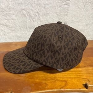 Michael Kors Unisex Baseball Cap with MK Logo, Brown, One Size